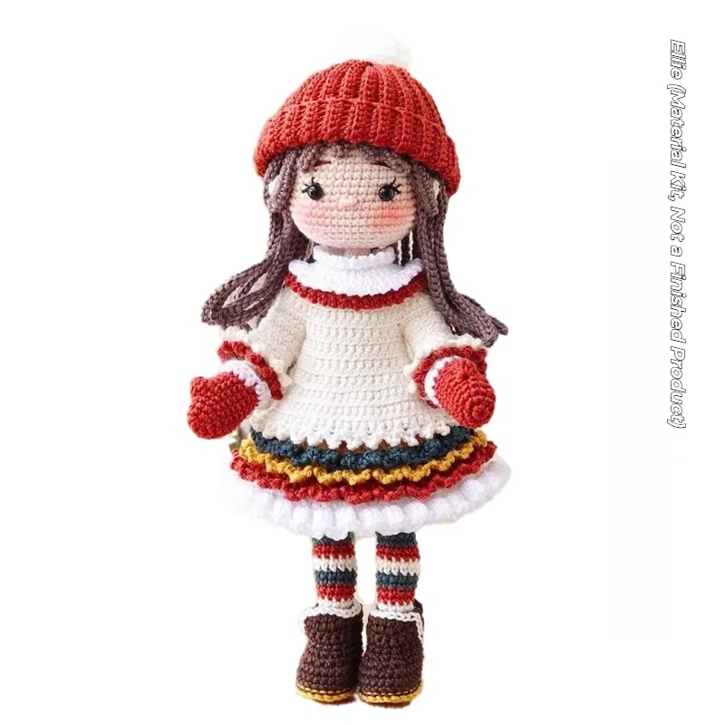 DIY material kit for a removable and changeable crochet woolen doll, fun and engaging, ideal for Valentine's Day and birthday gifts.