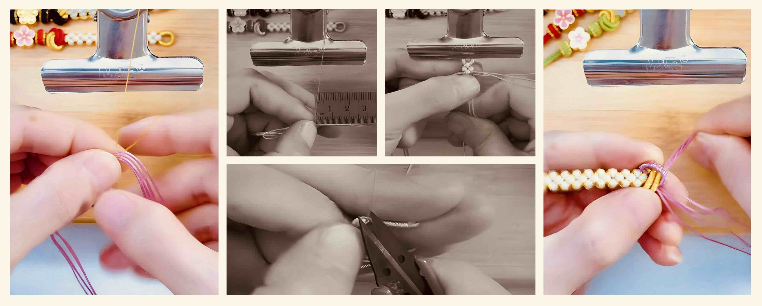 Handcrafted braided bracelet, intricate woven design, detailed craftsmanship, close-up view