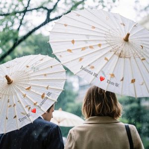 Handcrafted Couple's Oil Paper Umbrellas, Traditional Chinese Artistry