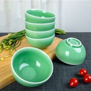 A beautifully crafted Longquan Celadon bowl, ideal for dining, showcasing a classic blue-green glaze.