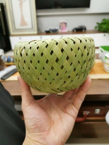 Bamboo-Woven Fruit Basket and Snack Tray (Three Pieces) photo review